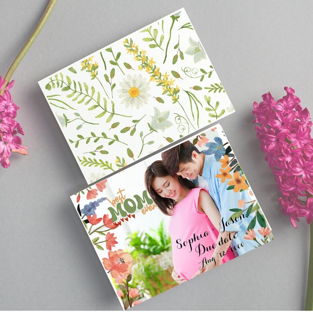 Personalised mum to be  photography mother's day holiday postcard (Creator Uploaded)