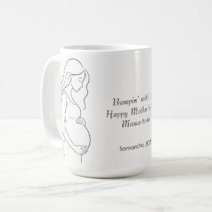 Personalised Mum-to-Be Pregnancy Silhouette - Coffee Mug
