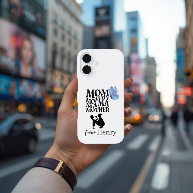 Personalised Mum Typography iPhone 16 Case (Creator Uploaded)