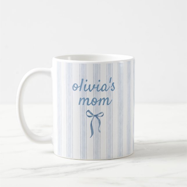 Personalised Mum with Custom Child's Name mum gift Coffee Mug (Left)