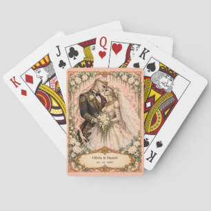 Personalised Mummy Bride and Groom Wedding Favour Playing Cards