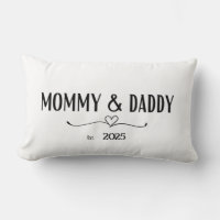 Personalised Mummy & Daddy Est. Year Pillow