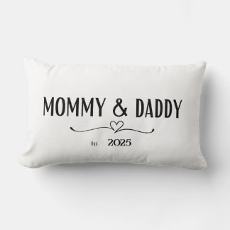 Personalised Mummy & Daddy Est. Year Pillow