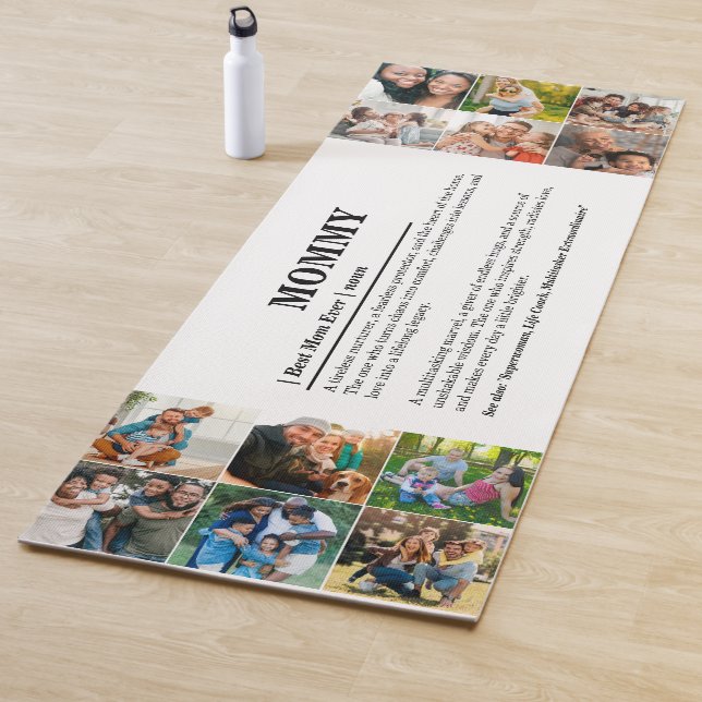 Personalised Mummy Definition 12 Photo Collage Yoga Mat (In Situ)