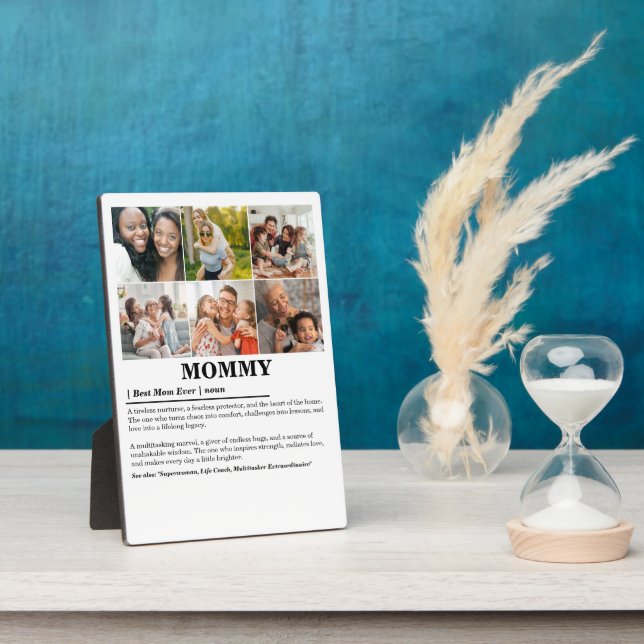 Personalised Mummy Definition 6 Photo Collage Plaque (Side)