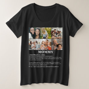 Personalised Mummy Definition 6 Photo Collage Plus Size T-Shirt