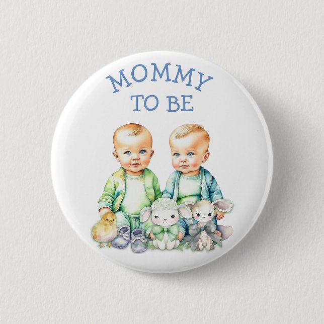 Personalised Mummy to be Baby Shower Button (Front)