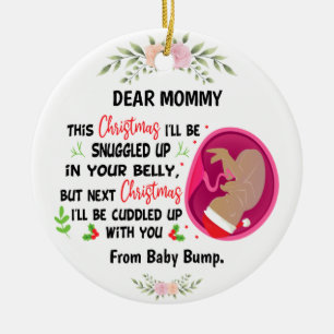 Personalised Mummy To Be from Baby Bump Christmas Ceramic Tree Decoration