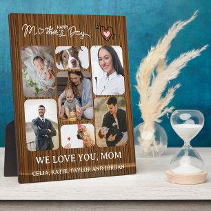 Personalised Mum's Day Gift: 7-Photo Collage Plaque