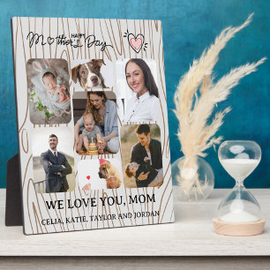 Personalised Mum's Day Gift: 7-Photo Collage Plaque