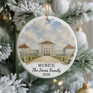Personalised Munich Ceramic Ornament, Custom Germa Tree Decoration