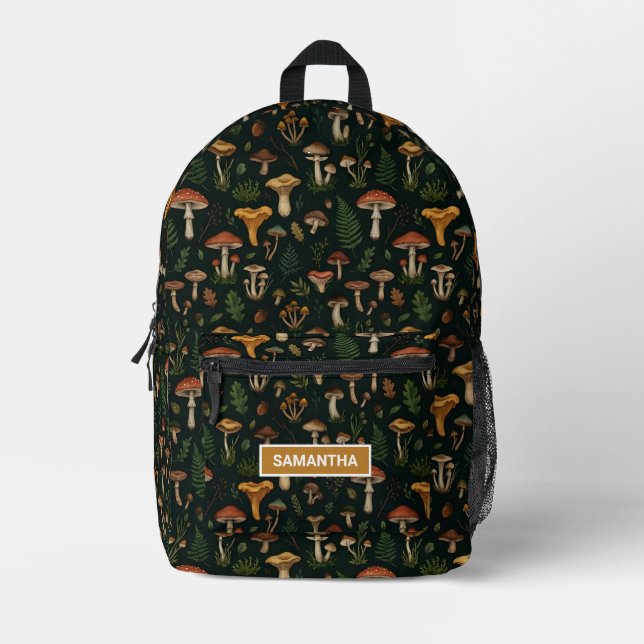 Personalised Mushroom Forest Printed Backpack (Front)