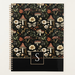 Personalised Mushrooms and Flowers Cottagecore Planner