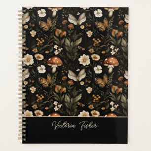 Personalised Mushrooms and Flowers Cottagecore Planner