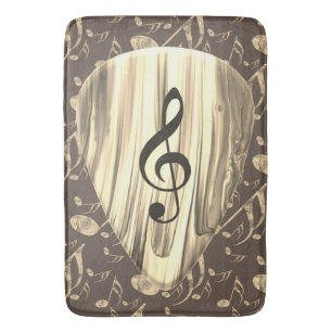 Personalised Music Note Guitar Pick  Bath Mat
