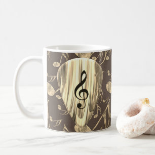 Personalised Music Note Guitar Pick  Coffee Mug