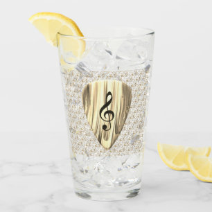 Personalised Music Note Guitar Pick Glass