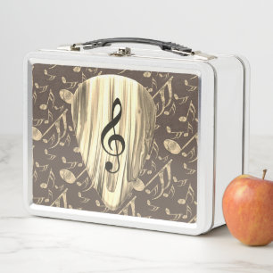 Personalised Music Note Guitar Pick  Metal Lunch Box
