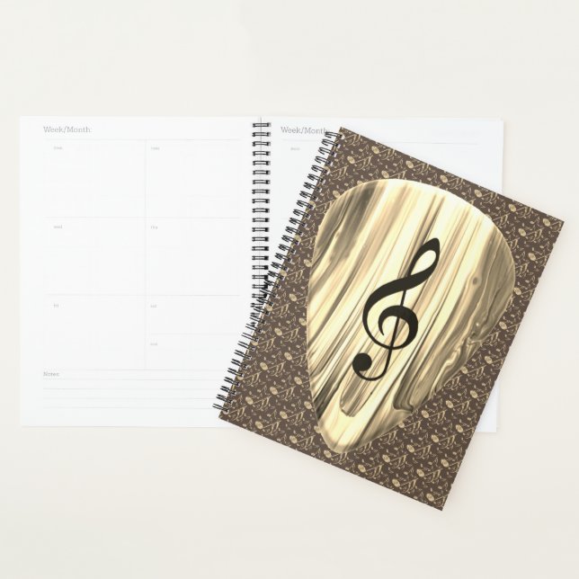 Personalised Music Note Guitar Pick  Planner (Display)