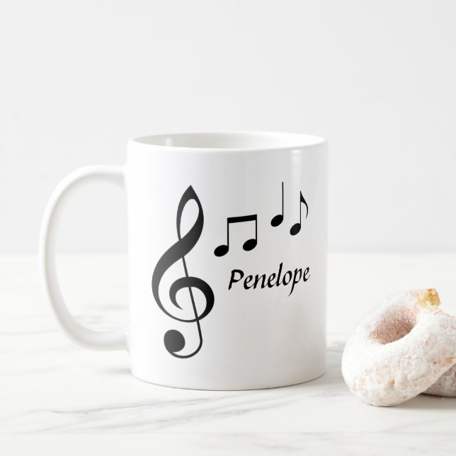 Personalised Music Note Mug (With Donut)