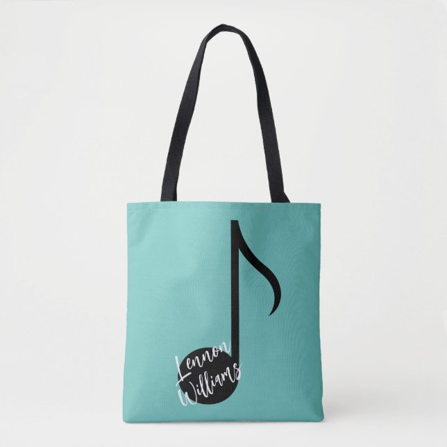 Personalised Music Note Tote Bag (Front)