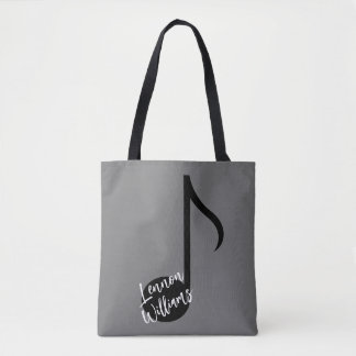 Personalised Music Note Tote Bag