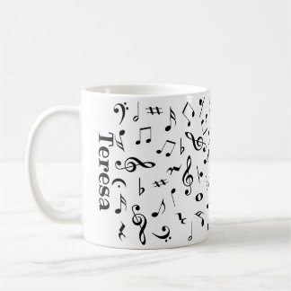 Personalised Music Notes mug