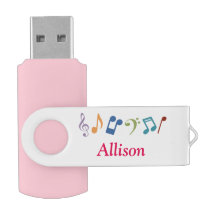 Personalised Music Notes USB