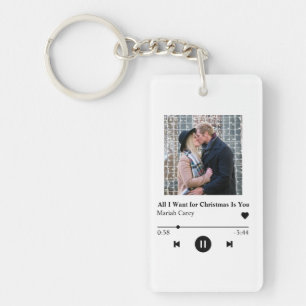 Personalised Music Player Christmas Gift Key Ring