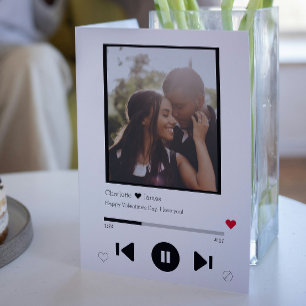 Personalised Music Player Valentines Photo Card