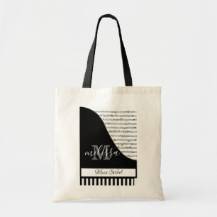 Personalised music school Piano Tote Bag