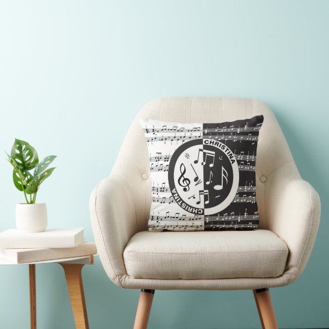 Personalised music score design cushion (Chair)