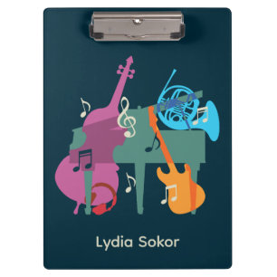 Personalised Music-Themed Clipboard