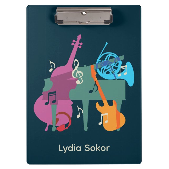 Personalised Music-Themed  Clipboard (Front)