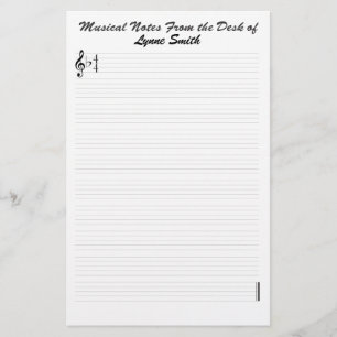 Personalised Musical Notes Stationery