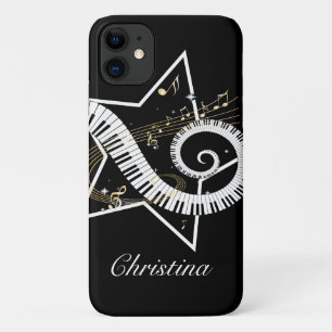 Personalised Musical Star golden notes Case-Mate iPhone Case