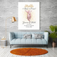 Personalised Muslim Couple Gift Canvas Print