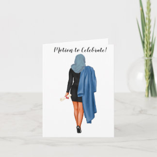 Personalised Muslim Woman Law School Graduation Card