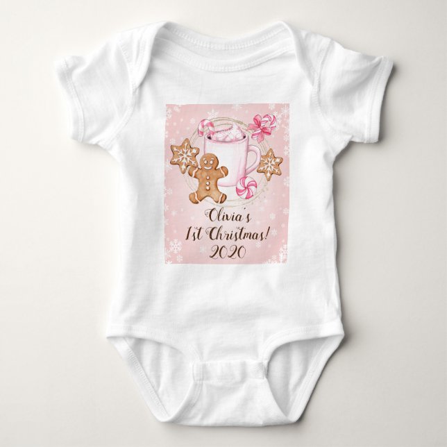 Personalised My 1st Christmas Baby Bodysuit (Front)