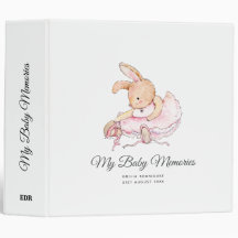 Personalised MY BABY MEMORIES - Rabbit Ballerina