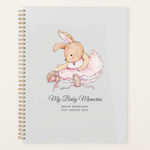 Personalised MY BABY MEMORIES - Rabbit Ballerina Planner