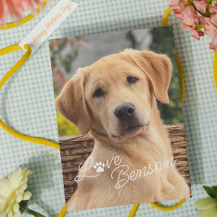 Personalised My Best Friend Picture Love Paw Print Card