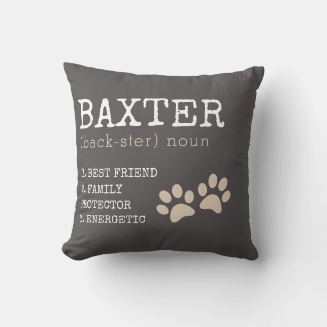 Personalised "My Dog" Definition Throw Pillow (Front)