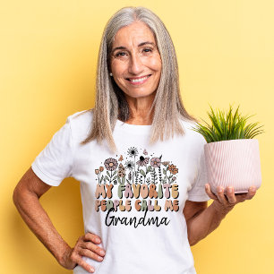 Personalised My Favourite People Call Me Grandma Tri-Blend Shirt