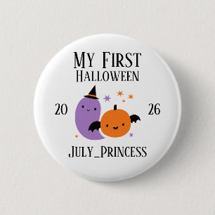 Personalised My First Halloween Ornament 6 Cm Round Badge