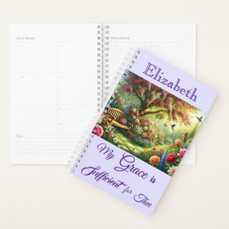 Personalised My Grace Is Sufficient Christian  Planner
