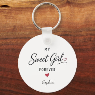 Personalised My Sweet Girl Forever Key Ring