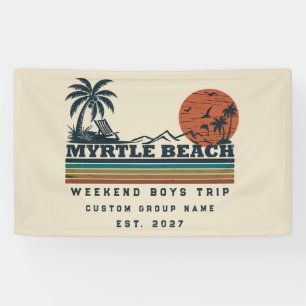 Personalised Myrtle Beach Weekend Bachelor Party Banner