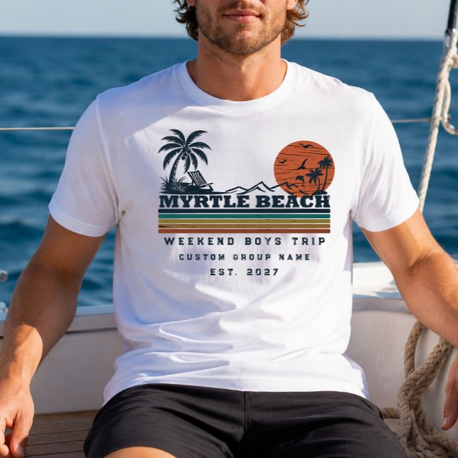 Personalised Myrtle Beach Weekend Bachelor Party T-Shirt (Creator Uploaded)