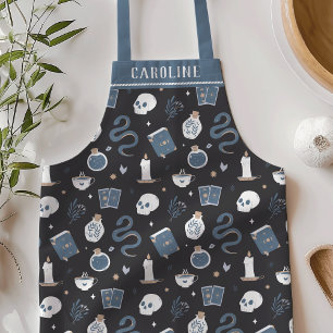 Personalised Mystic Boho Crystal Skull Pattern Apron